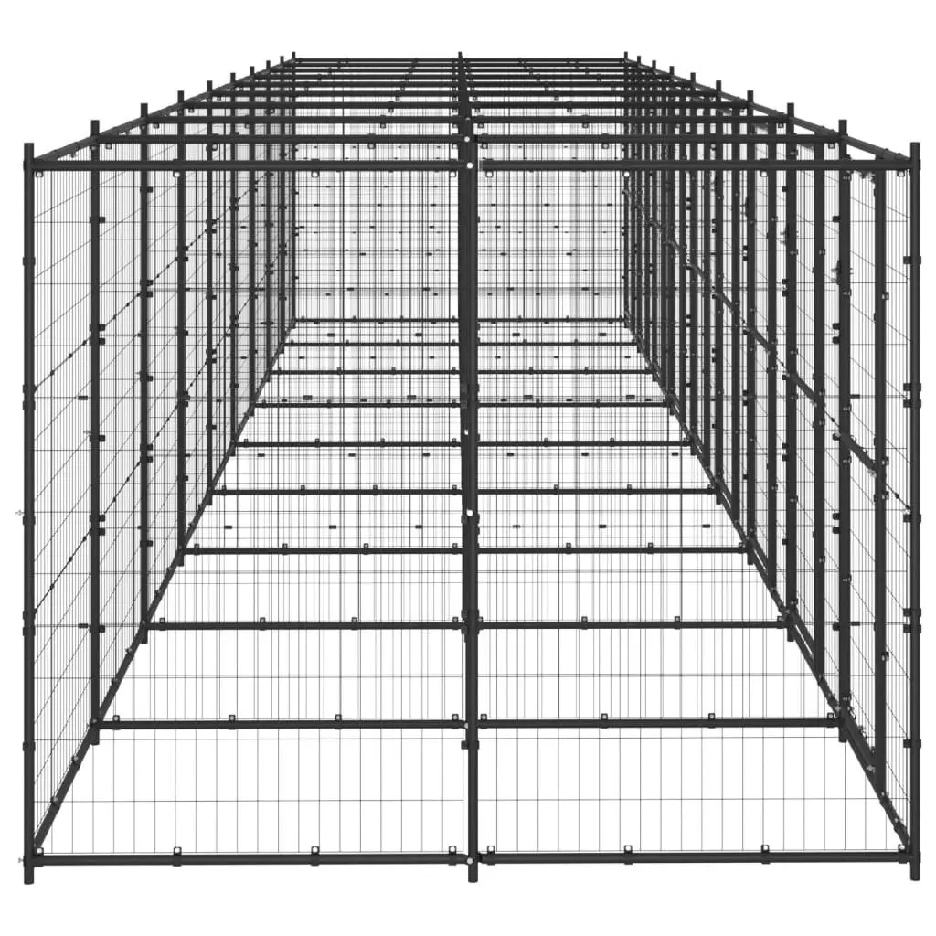 Outdoor Dog Kennel Steel 21.78 mÂ² 3082267