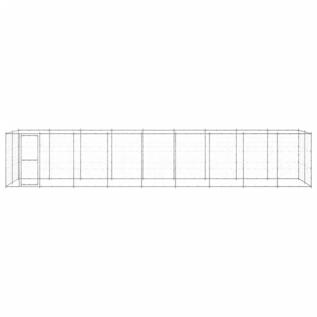 Outdoor Dog Kennel Galvanised Steel 21.78 mÂ² 3082311