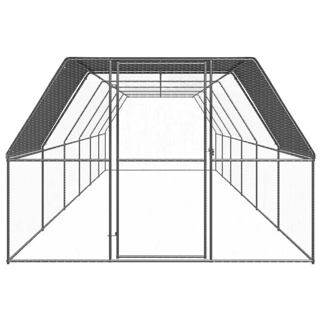 Outdoor Chicken Cage 3x12x2 m Galvanised Steel 3089328