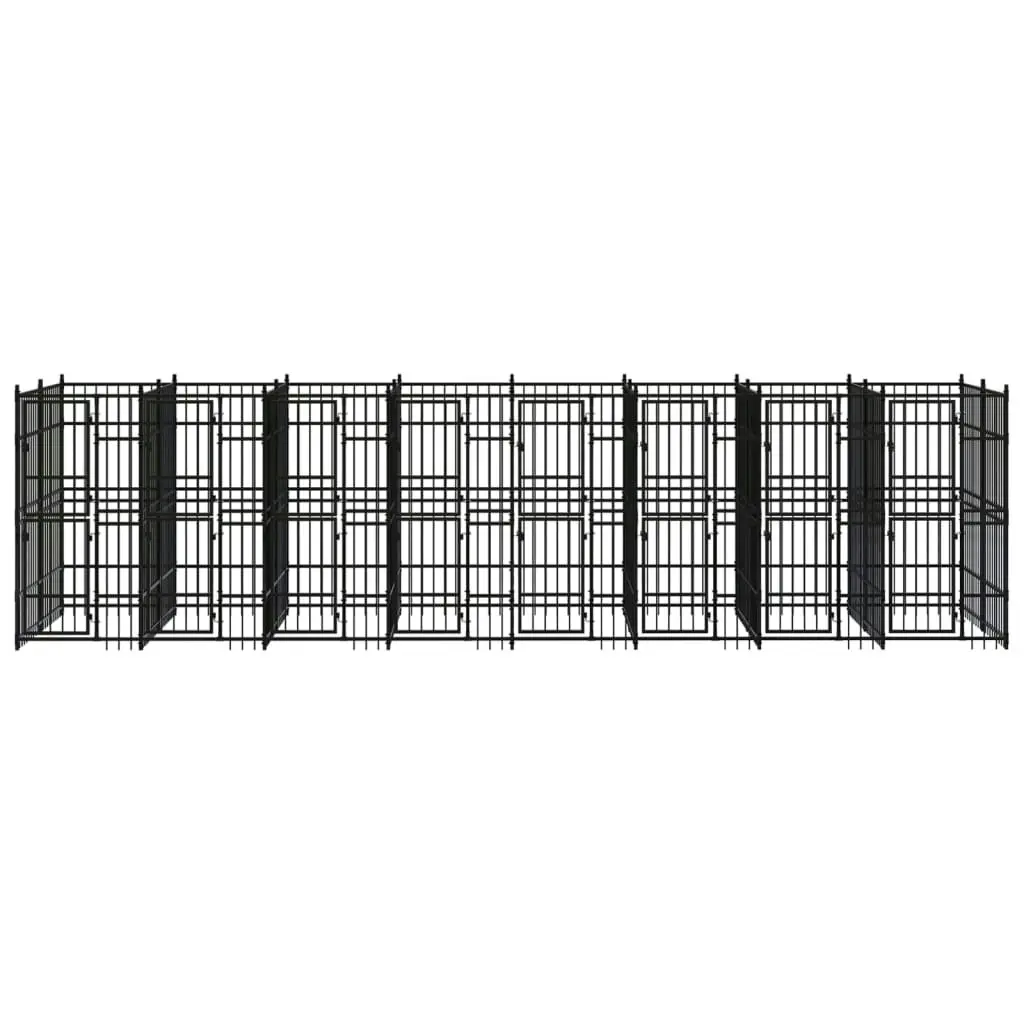 Outdoor Dog Kennel Steel 14.75 mÂ² 3097943