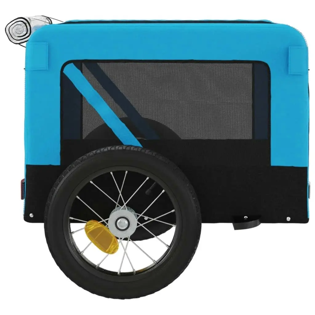 Pet Bike Trailer Blue and Black Oxford Fabric&Iron 93911