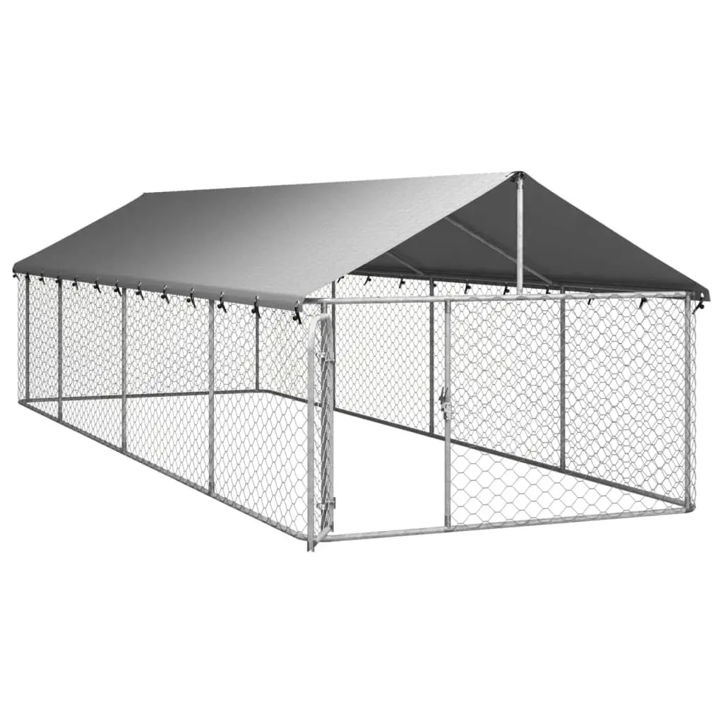 Outdoor Dog Kennel with Roof 600x200x150 cm 171500