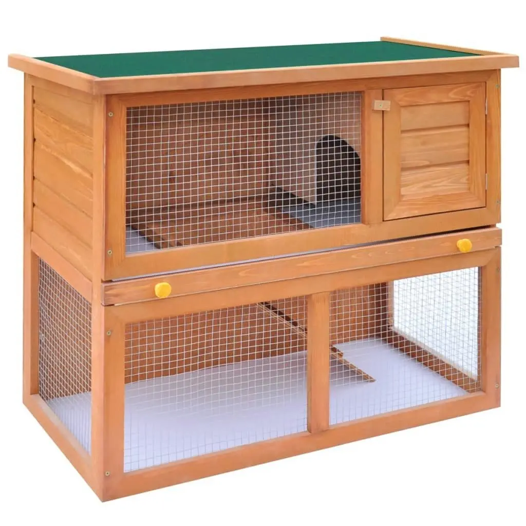 Outdoor Rabbit Hutch Small Animal House Pet Cage 1 Door Wood 170158