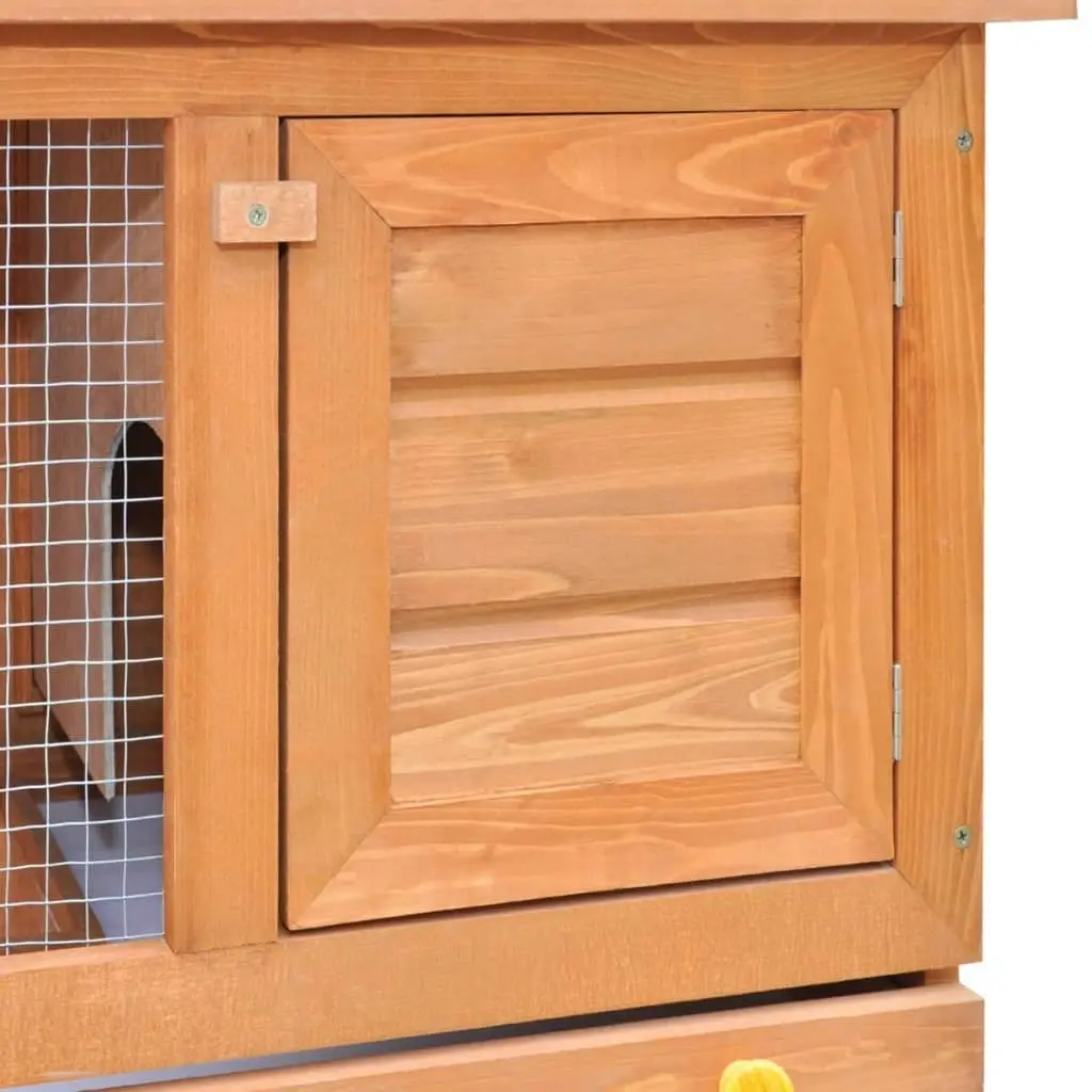 Outdoor Rabbit Hutch Small Animal House Pet Cage 1 Door Wood 170158