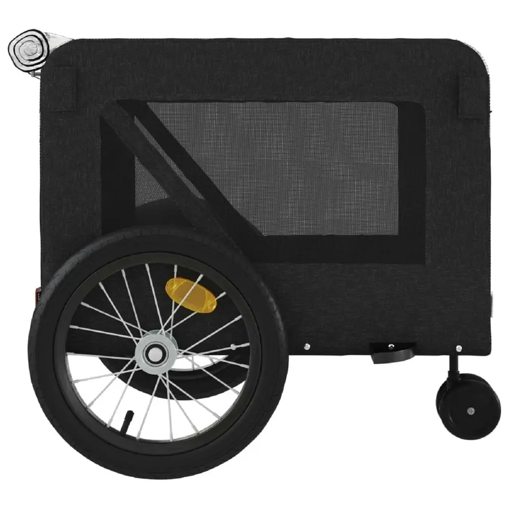 Pet Bike Trailer Black Oxford Fabric and Iron 93947