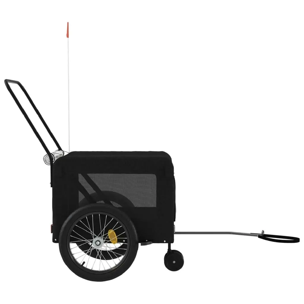 Pet Bike Trailer Black Oxford Fabric and Iron 93947