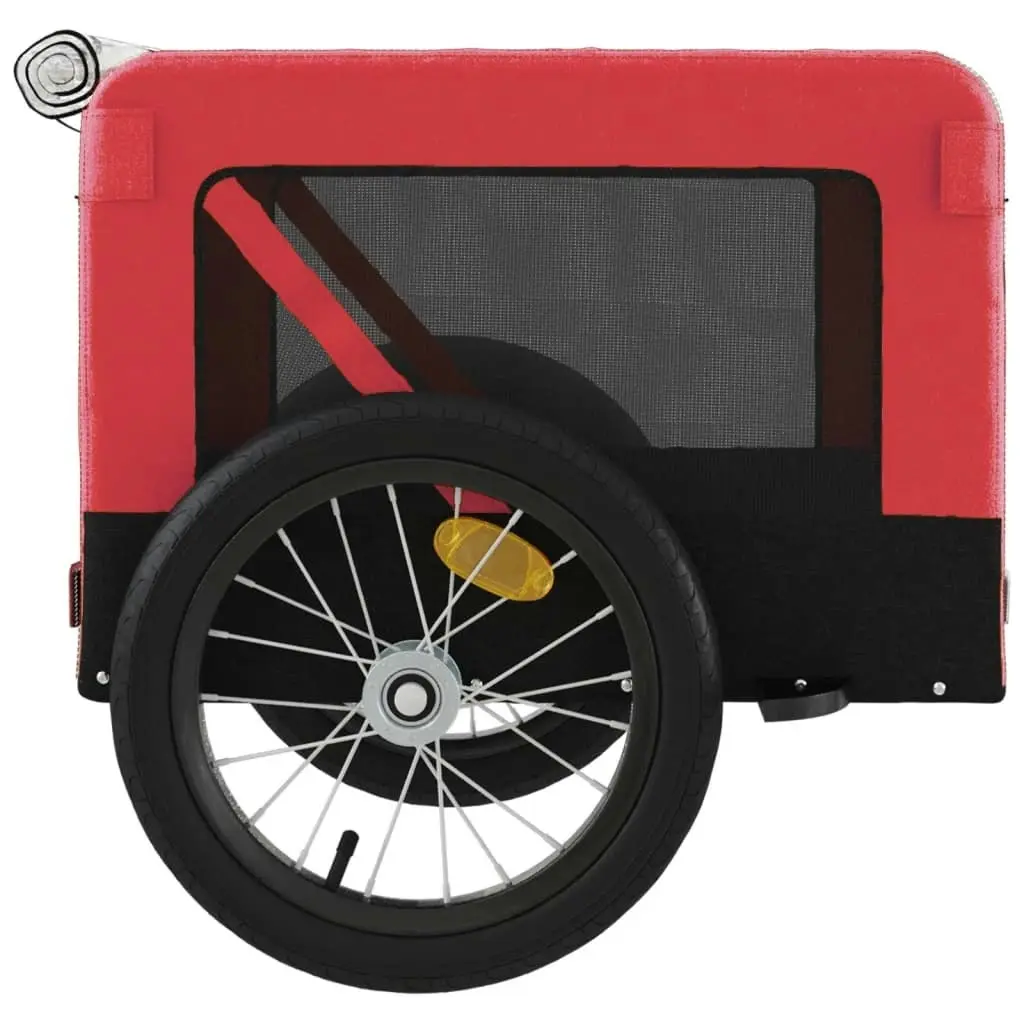 Pet Bike Trailer Red and Black Oxford Fabric&Iron 93915