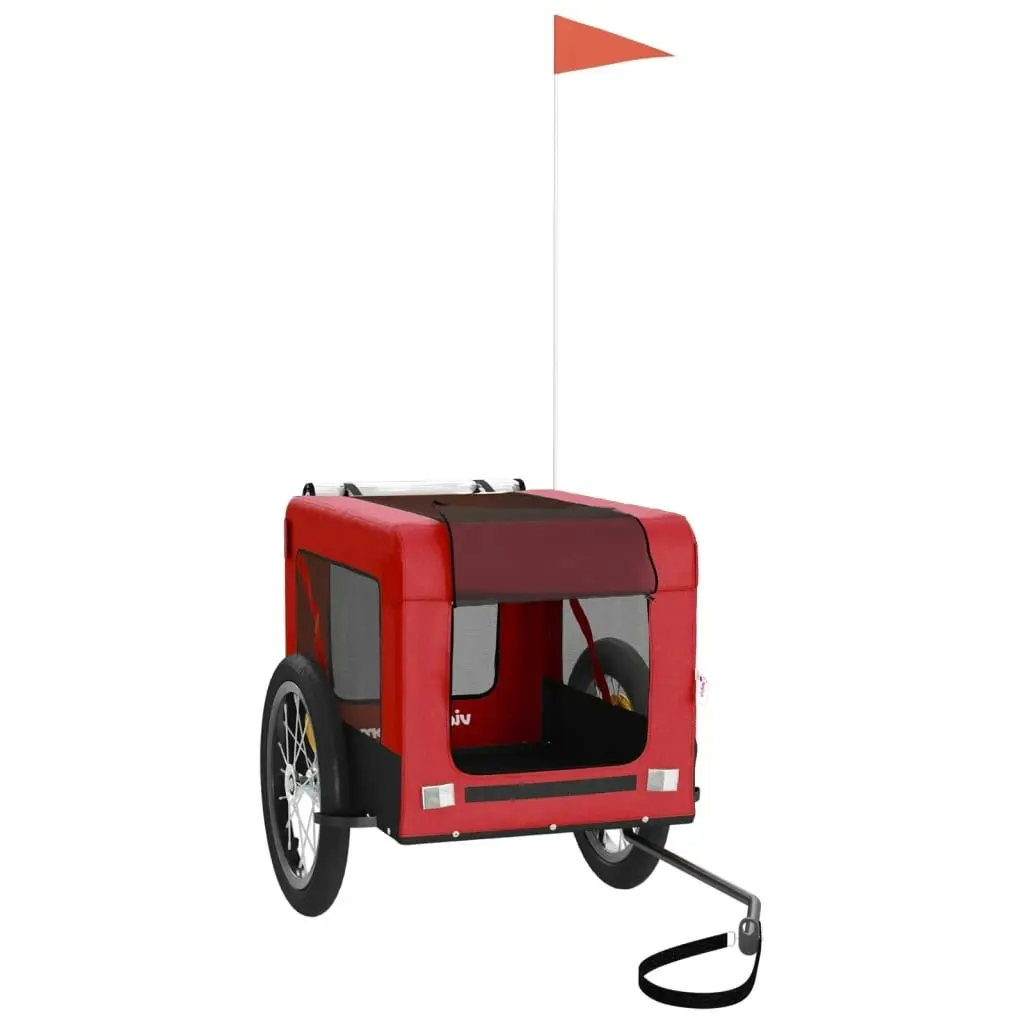 Pet Bike Trailer Red and Black Oxford Fabric&Iron 93915