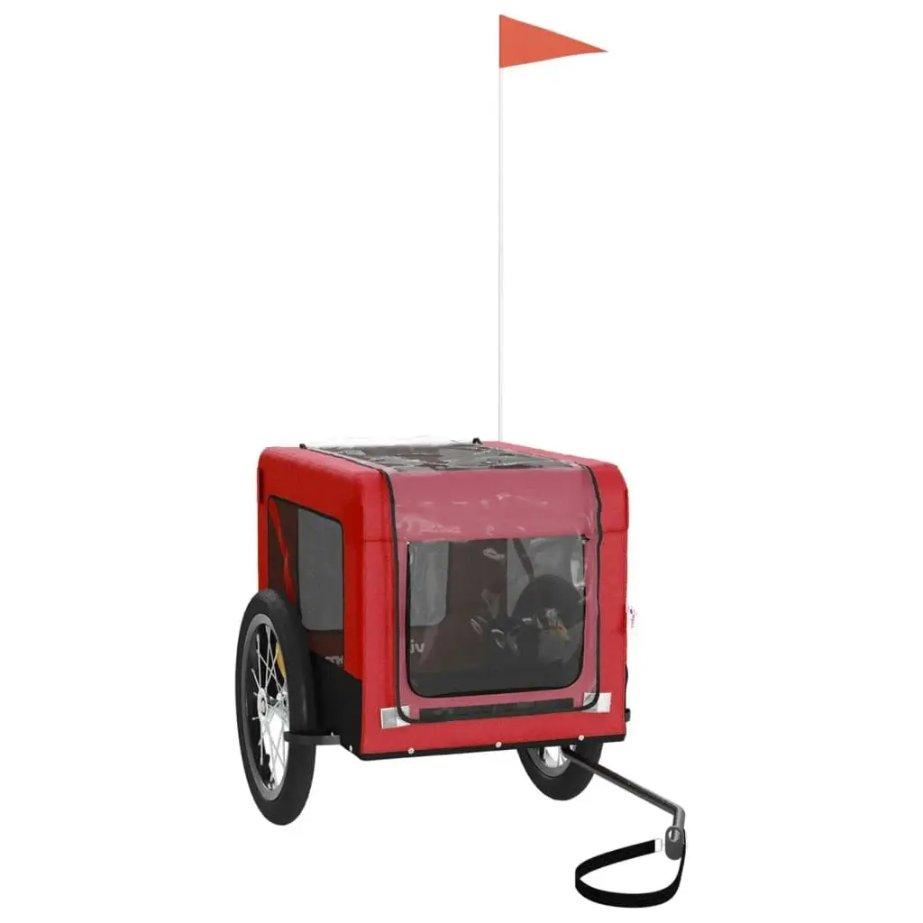 Pet Bike Trailer Red and Black Oxford Fabric&Iron 93915