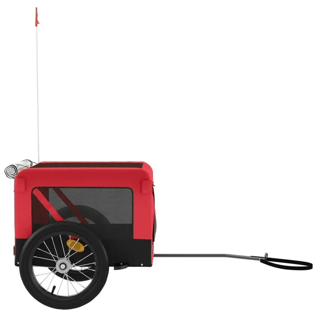 Pet Bike Trailer Red and Black Oxford Fabric&Iron 93915