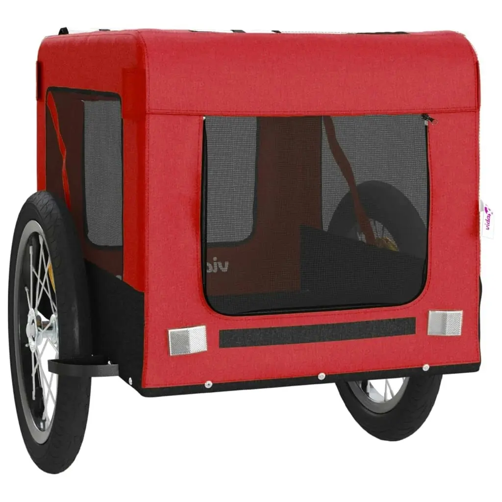 Pet Bike Trailer Red and Black Oxford Fabric&Iron 93915