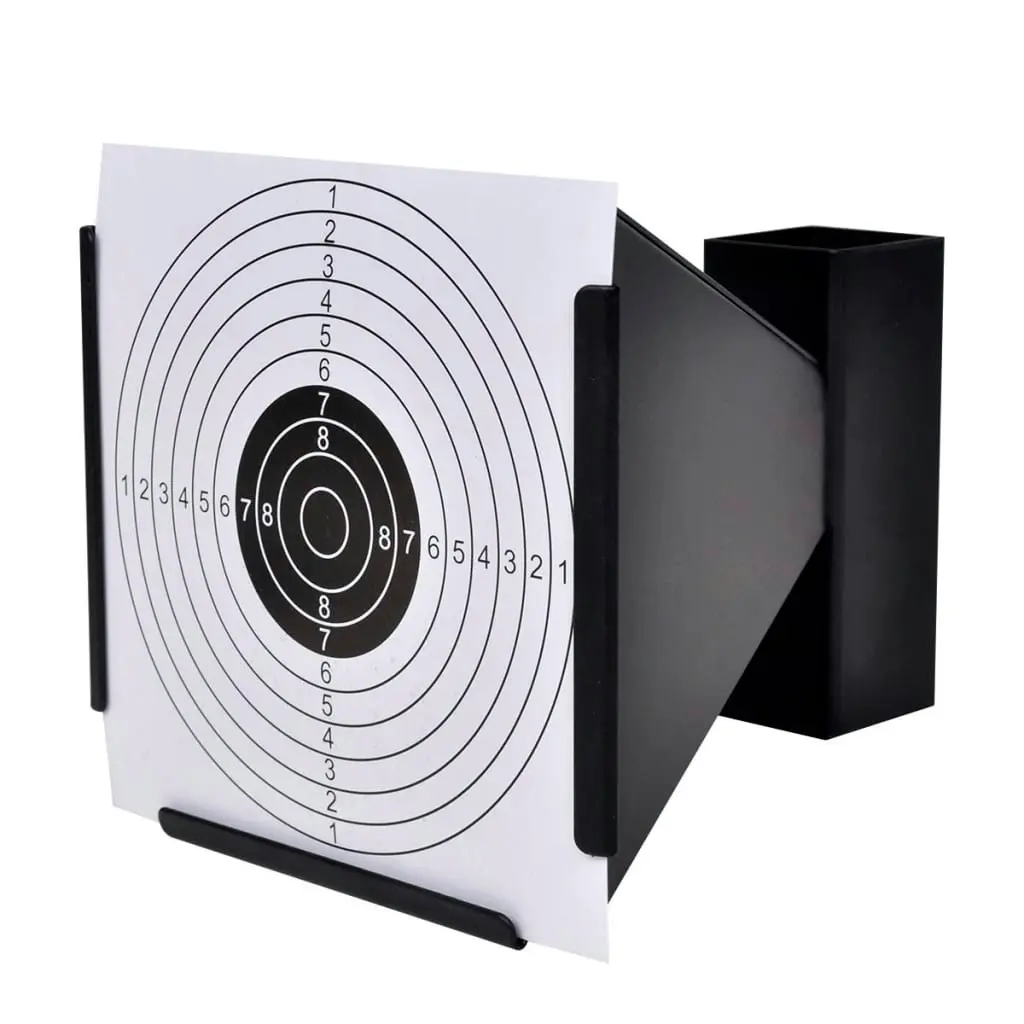 14 cm Funnel Target Holder Pellet Trap + 100 Paper Targets 90829