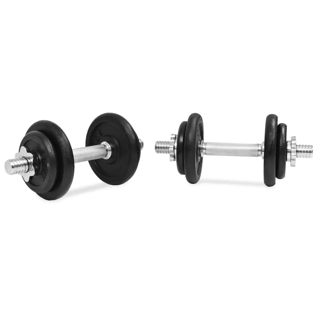 14 Piece Dumbbell Set 20 kg Cast Iron 91409