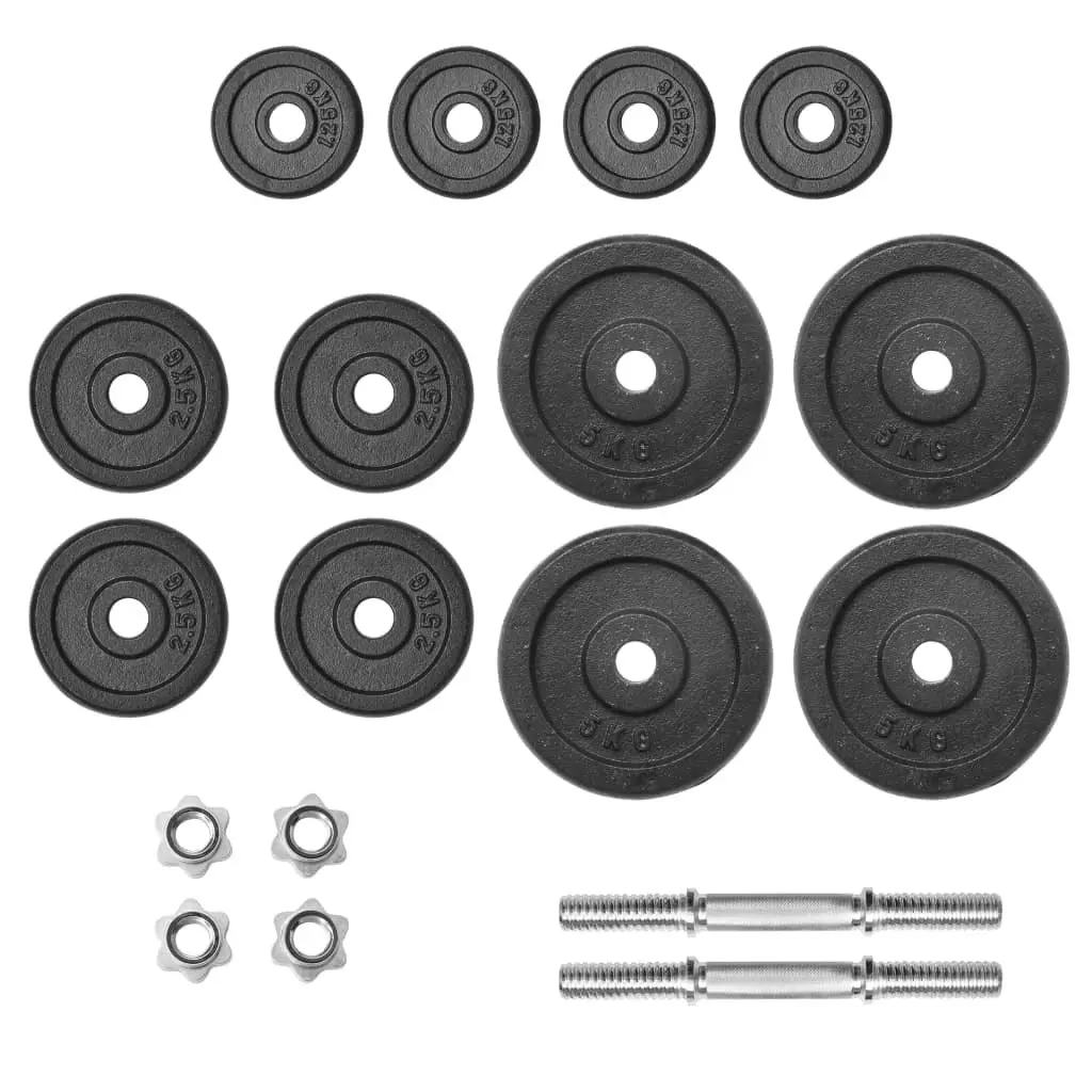 18 Piece Dumbbell Set 40 kg Cast Iron 91411