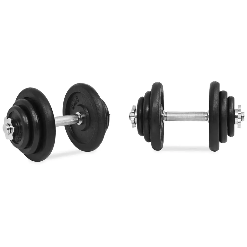 18 Piece Dumbbell Set 40 kg Cast Iron 91411