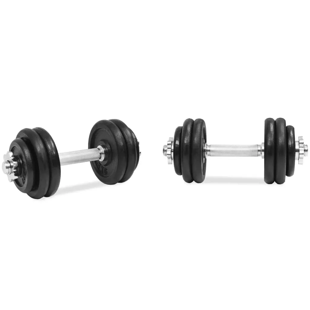 18 Piece Dumbbell Set 30 kg Cast Iron 91410