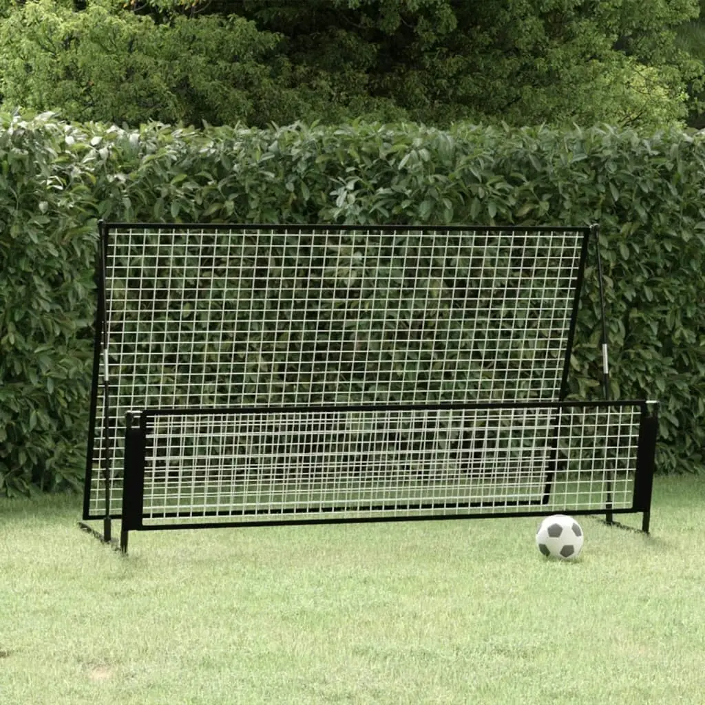 2 in 1 Soccer Rebounder Football Goal 202x104x120 cm Steel 93373