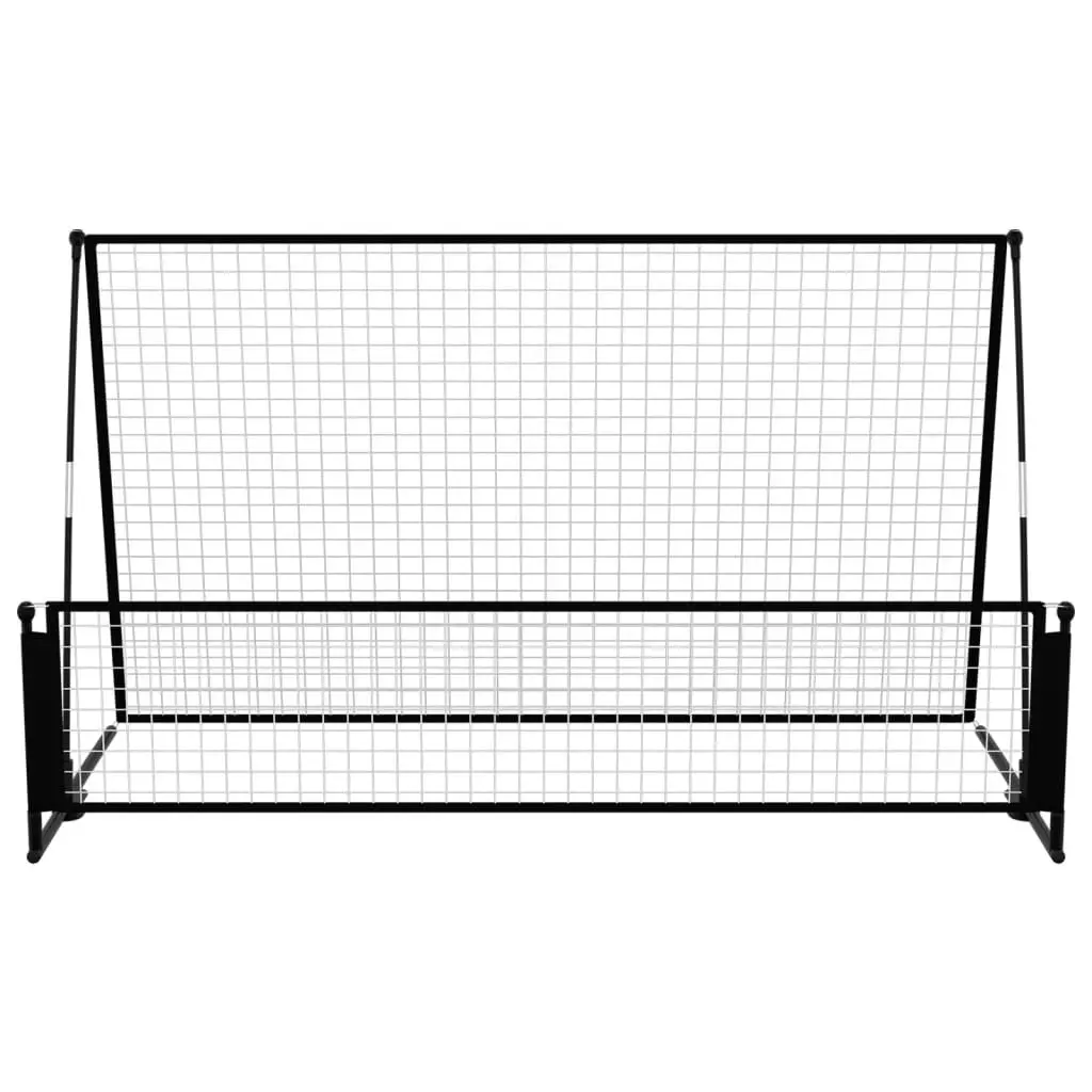 2 in 1 Soccer Rebounder Football Goal 202x104x120 cm Steel 93373