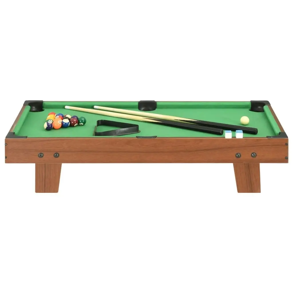 3 Feet Mini Pool Table 92x52x19 cm Brown and Green 91947