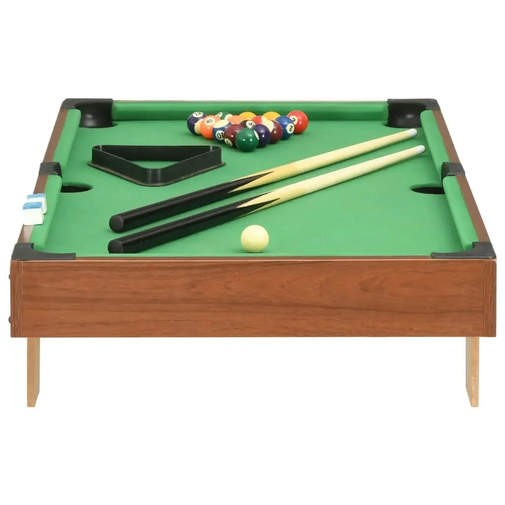 3 Feet Mini Pool Table 92x52x19 cm Brown and Green 91947