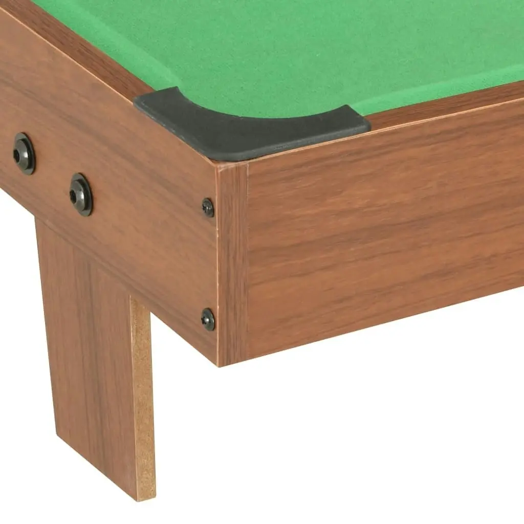 3 Feet Mini Pool Table 92x52x19 cm Brown and Green 91947