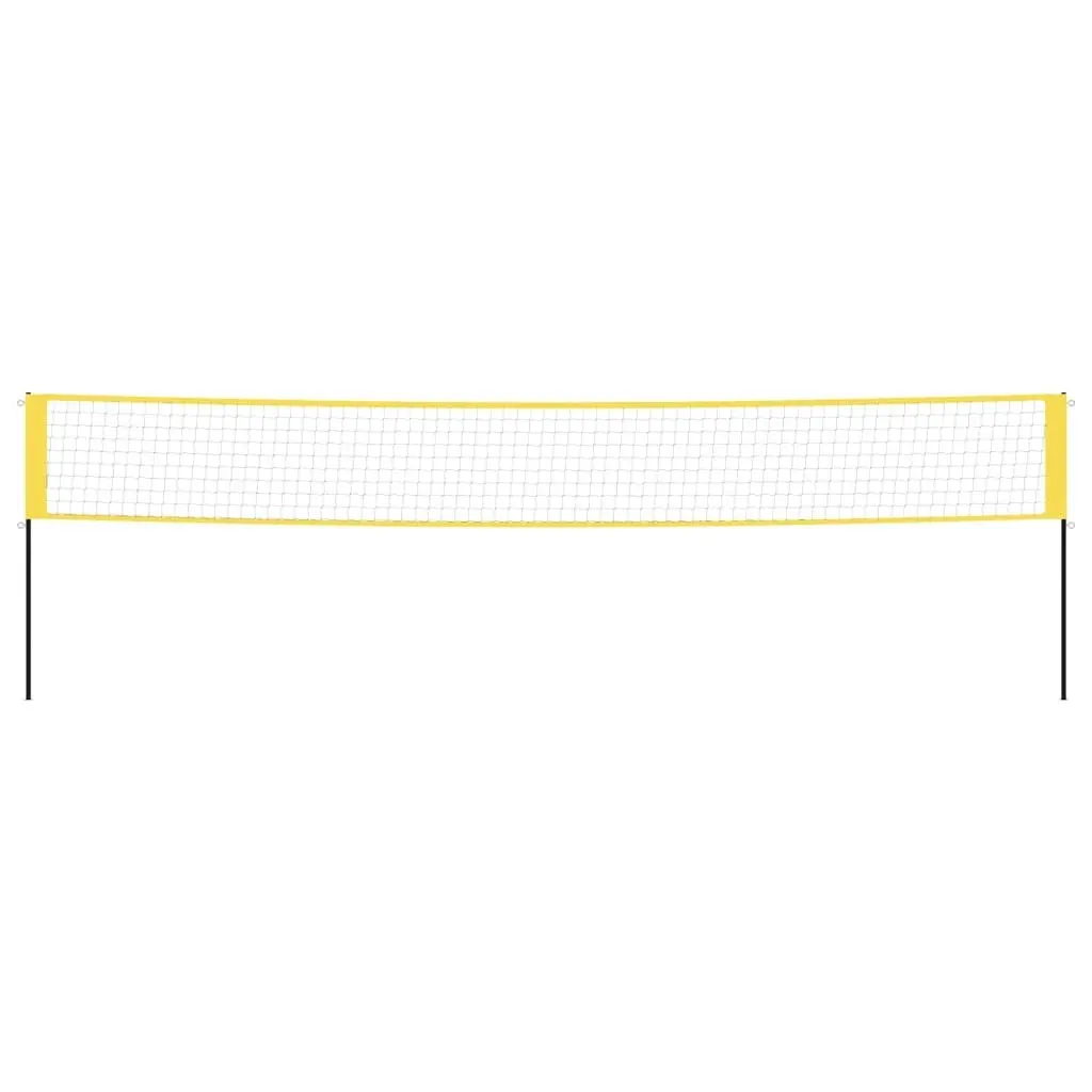 Badminton Net Yellow and Black 600x155 cm PE Fabric 93745