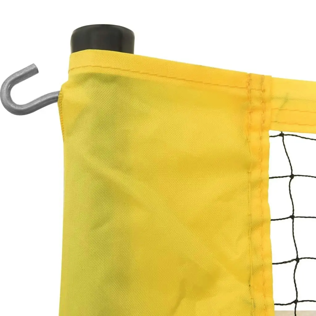 Badminton Net Yellow and Black 600x155 cm PE Fabric 93745