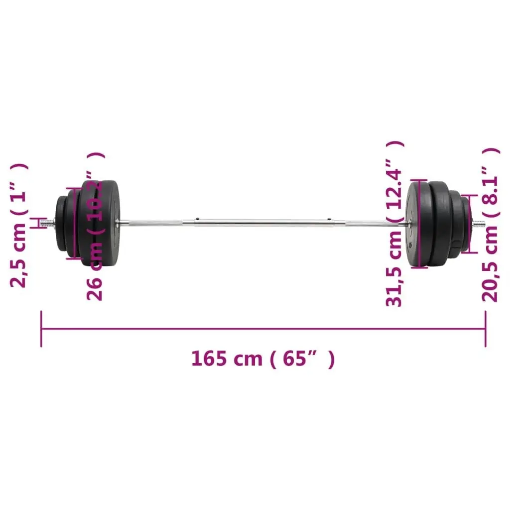 Barbell with Plates 60 kg 3145020