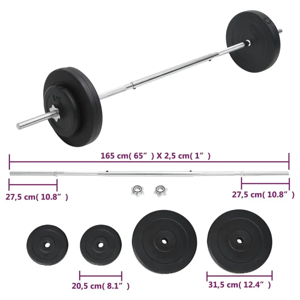 Barbell with Plates Set 30 kg 93585