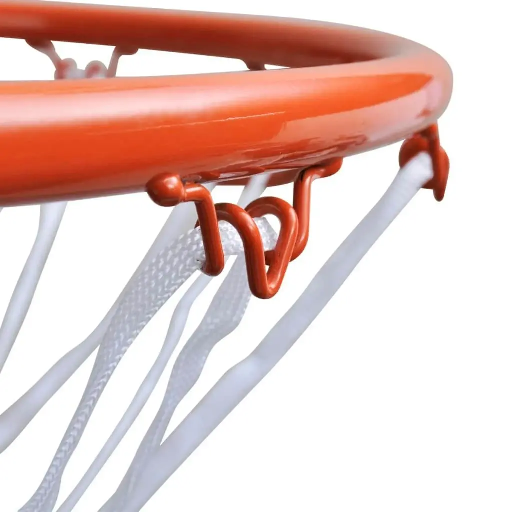 Basketball Goal Hoop Set Rim with Net Orange 45 cm 90498