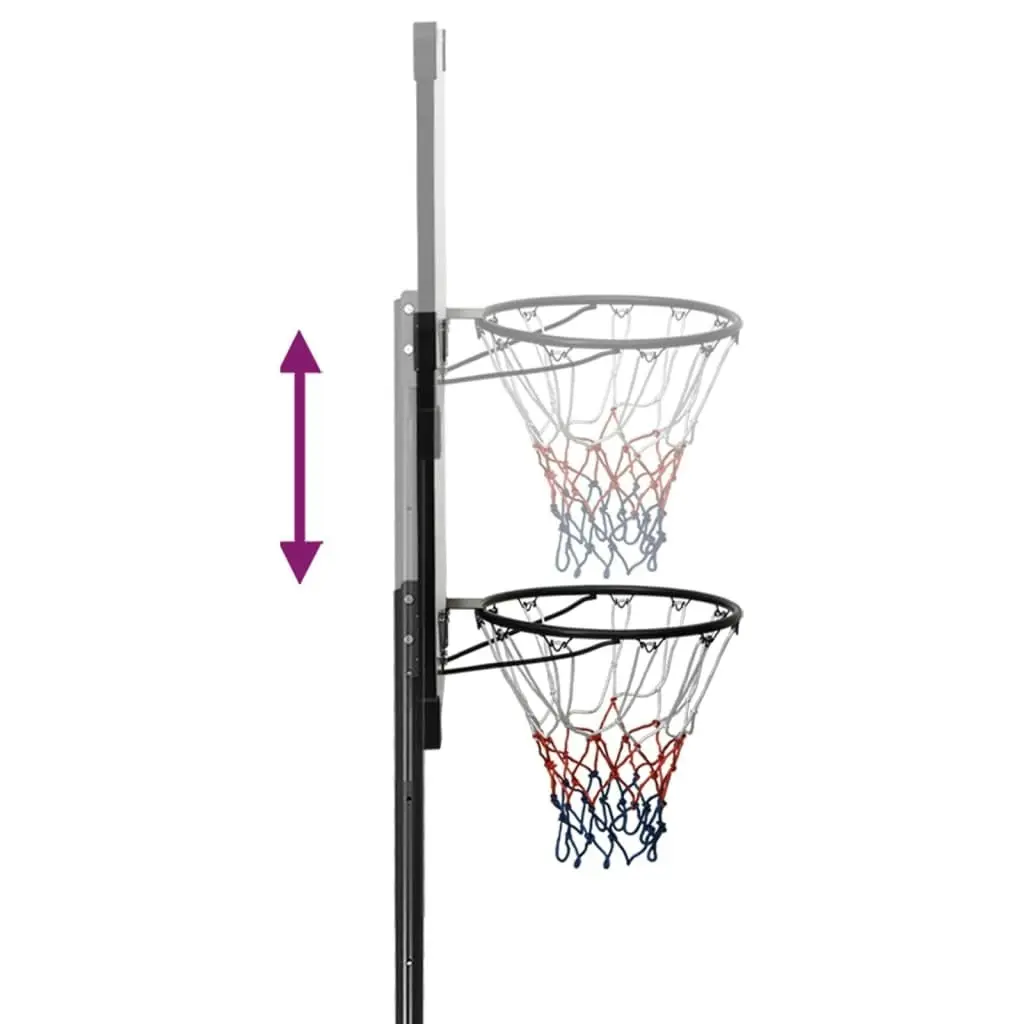 Basketball Stand Transparent 280-350 cm Polycarbonate 3107833