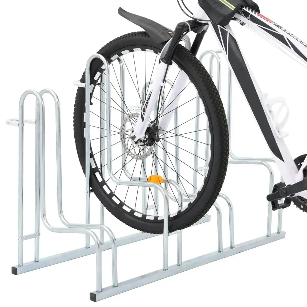 Bicycle Stand for 4 Bikes Floor Freestanding Galvanised Steel 4005570