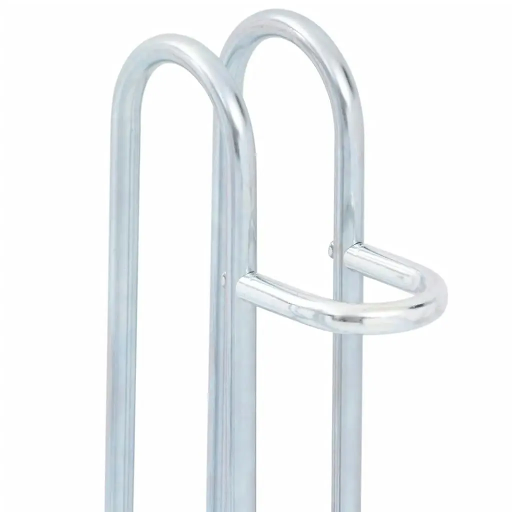 Bicycle Stand for 4 Bikes Floor Freestanding Galvanised Steel 4005570