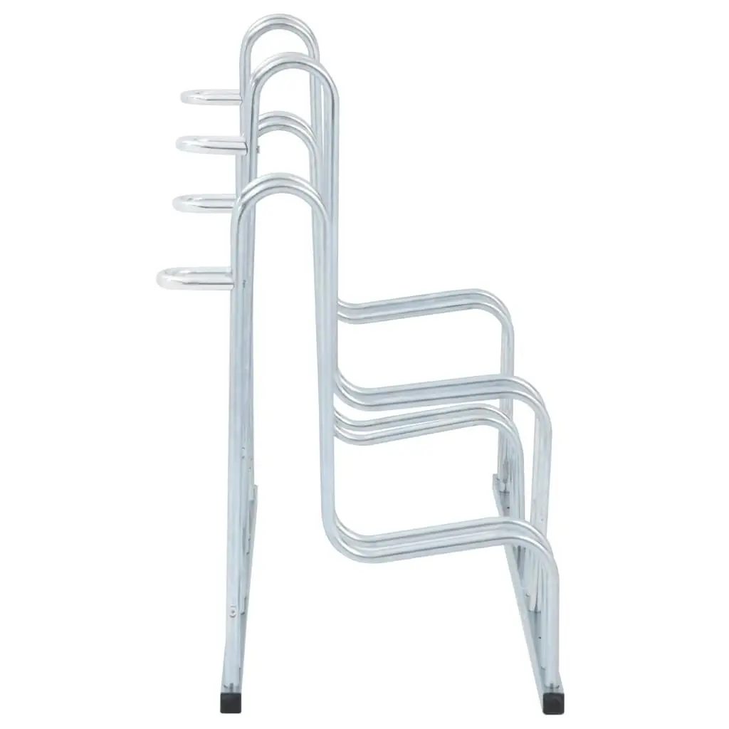 Bicycle Stand for 4 Bikes Floor Freestanding Galvanised Steel 4005570