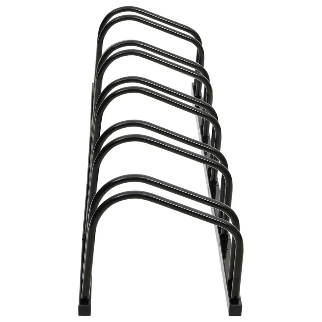 Bike Rack for 5 Bikes Black Steel 154425