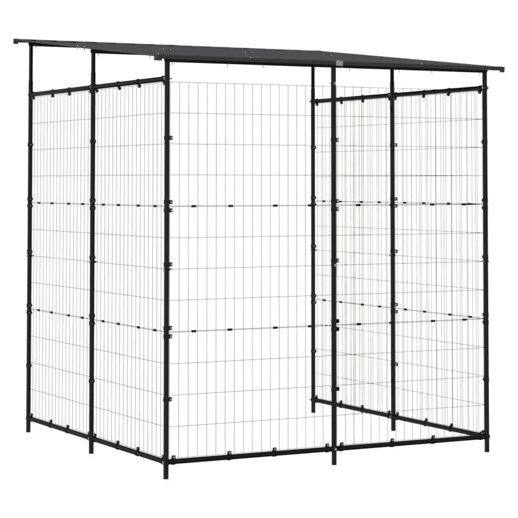 Bicycle Shed 190x190x222 cm Steel Black 150780