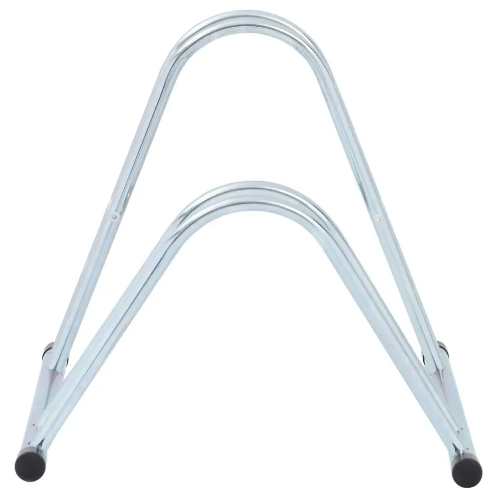 Bicycle Stand for 2 Bikes Floor Freestanding Galvanised Steel 4005565