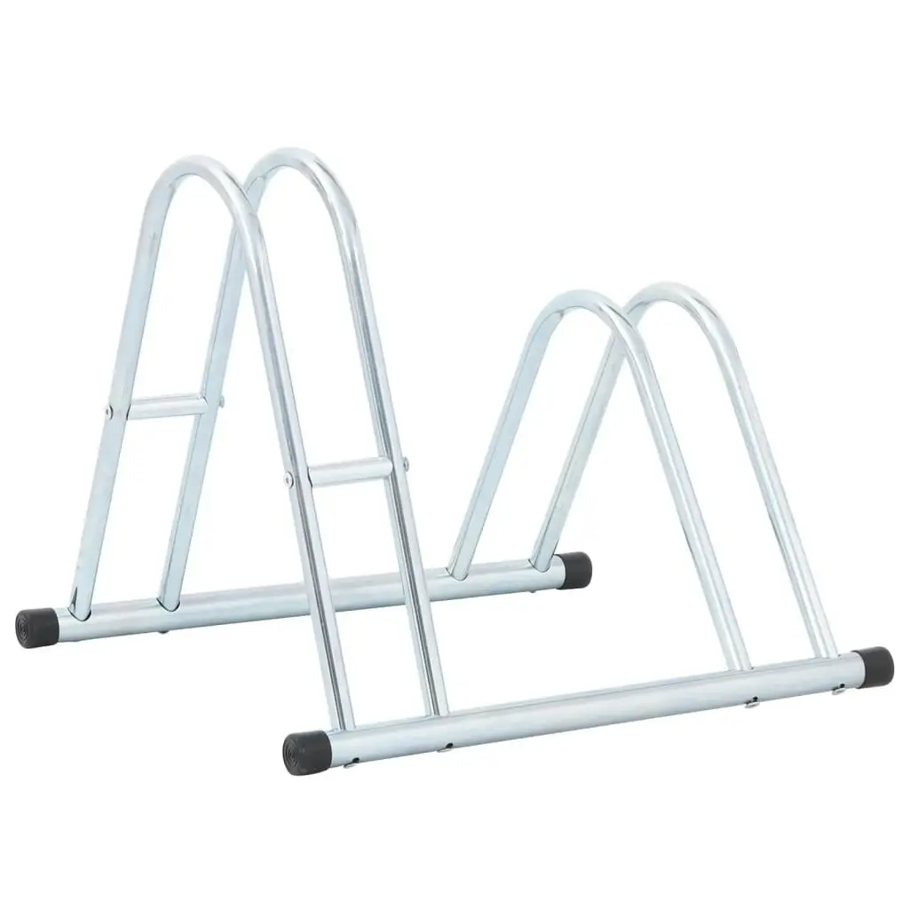 Bicycle Stand for 2 Bikes Floor Freestanding Galvanised Steel 4005565