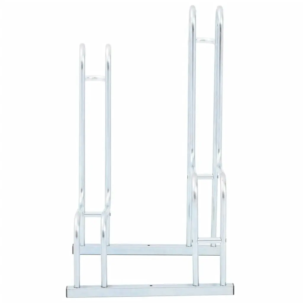 Bicycle Stand for 2 Bikes Floor Freestanding Galvanised Steel 4005568