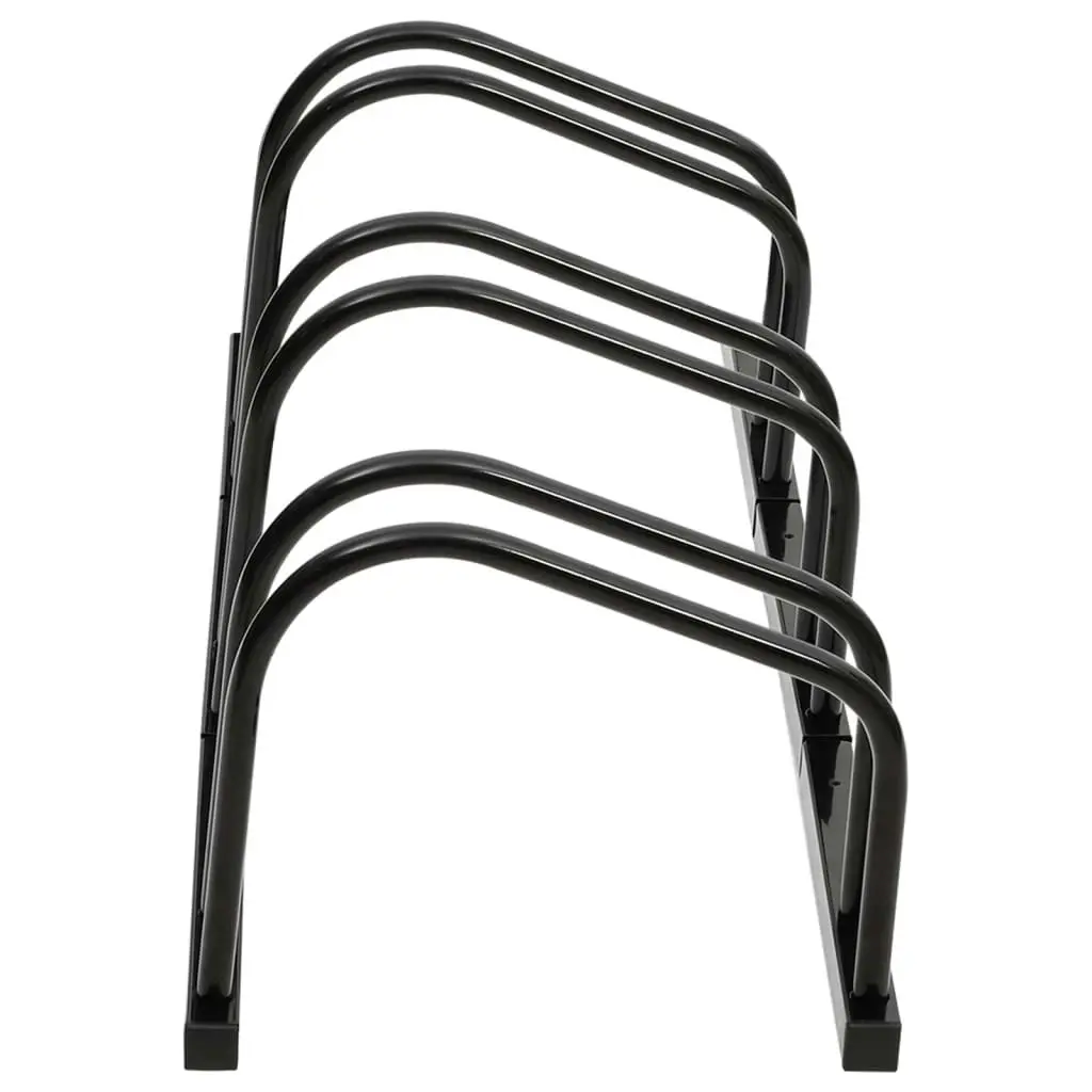 Bike Rack for 3 Bikes Black Steel 154423