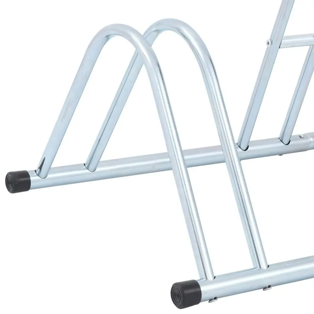 Bicycle Stand for 4 Bikes Floor Freestanding Galvanised Steel 4005566