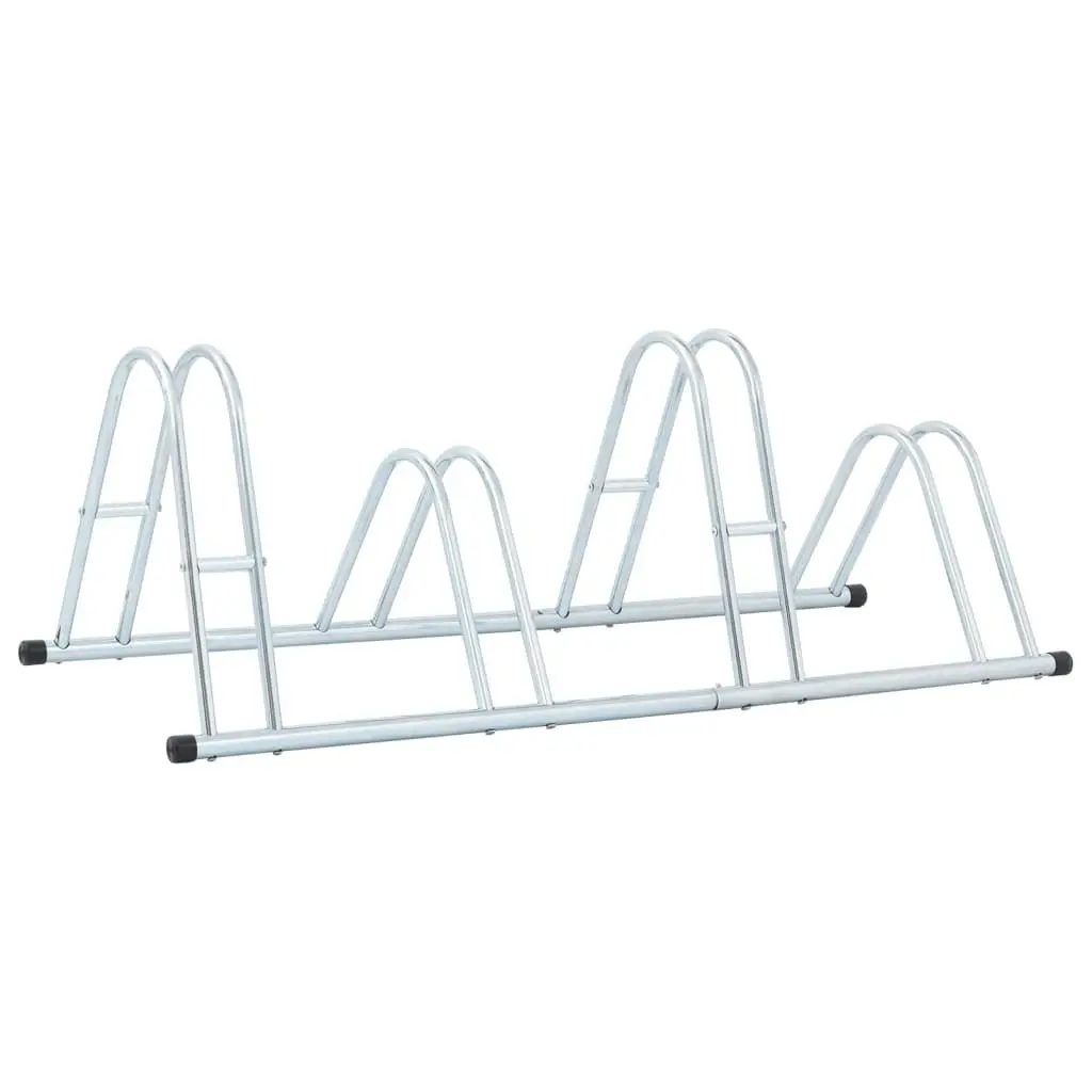 Bicycle Stand for 4 Bikes Floor Freestanding Galvanised Steel 4005566