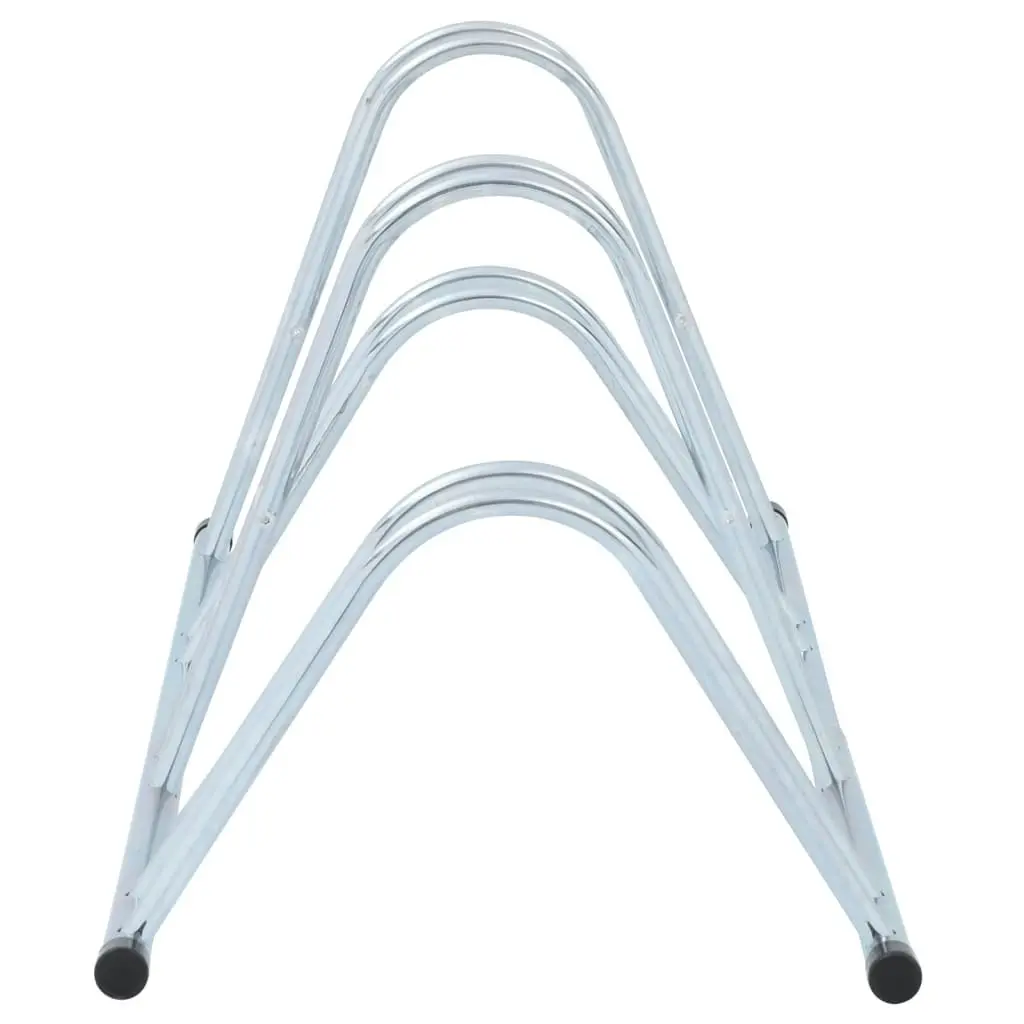 Bicycle Stand for 4 Bikes Floor Freestanding Galvanised Steel 4005566