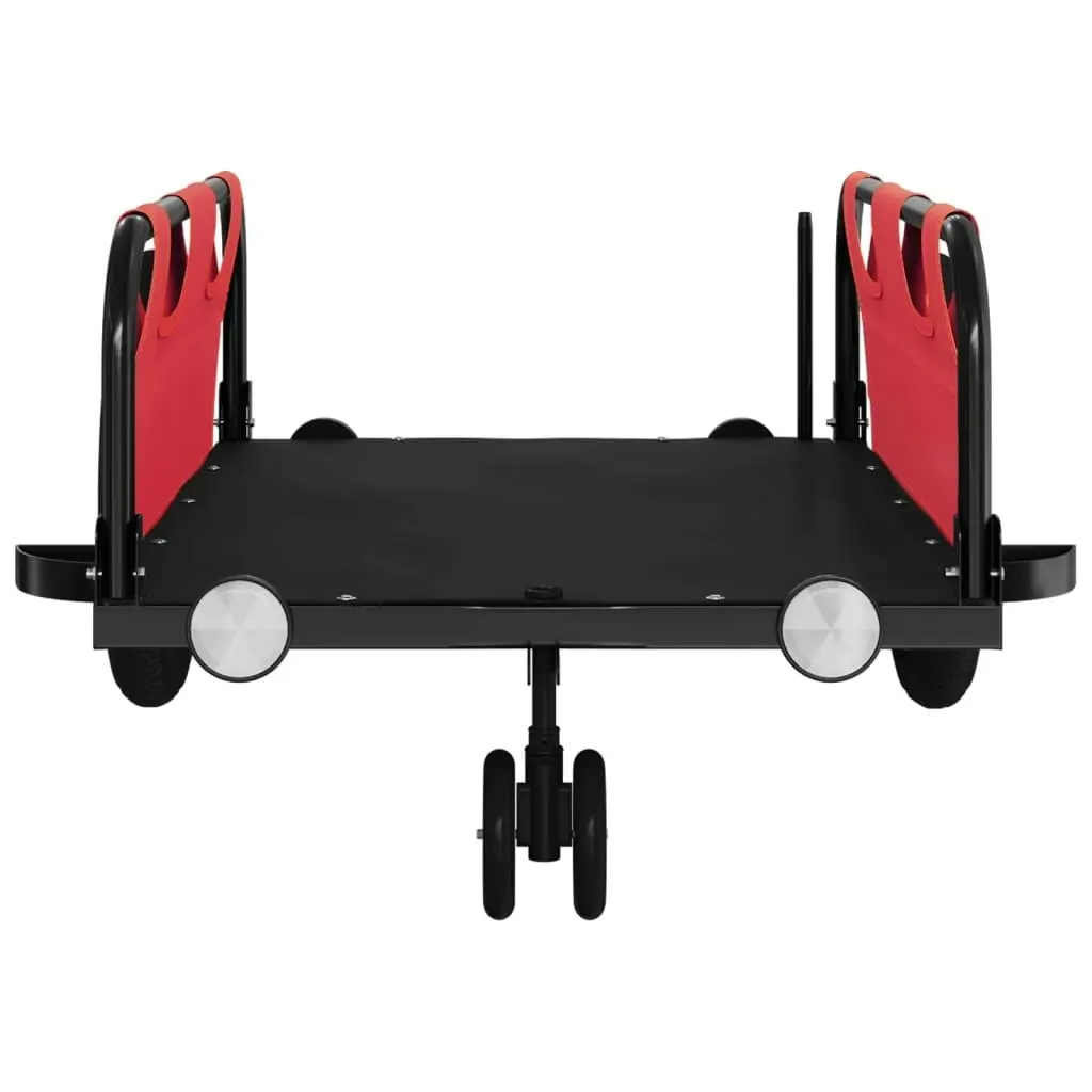 Bike Trailer Red Oxford Fabric and Iron 94181