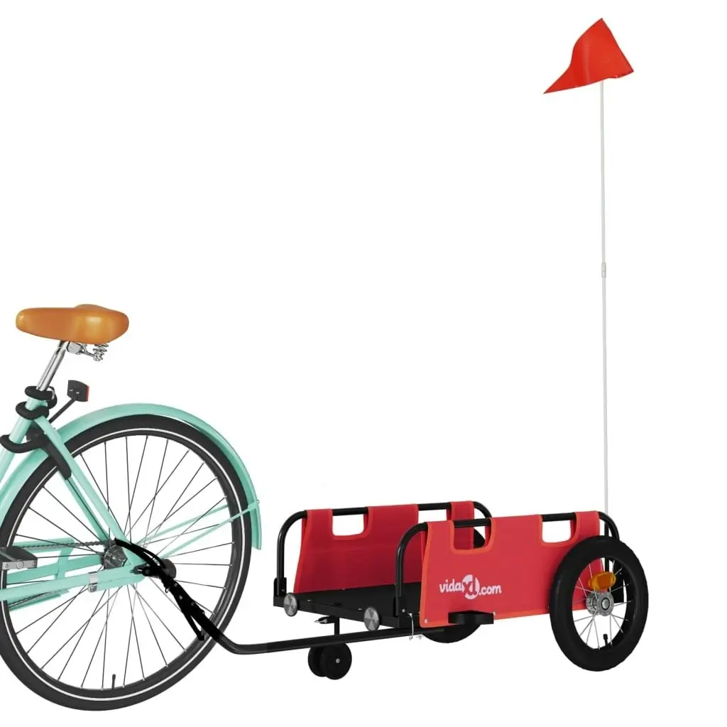 Bike Trailer Red Oxford Fabric and Iron 94181