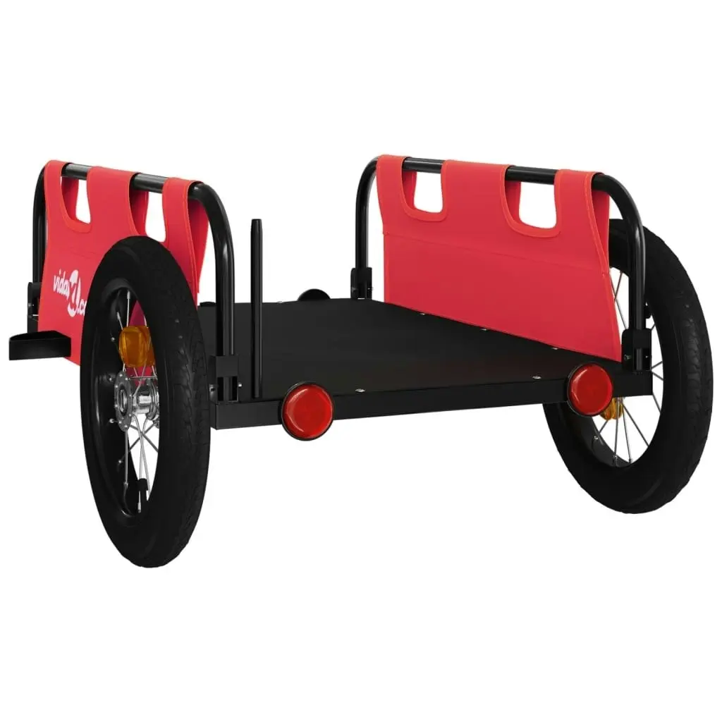 Bike Trailer Red Oxford Fabric and Iron 94181