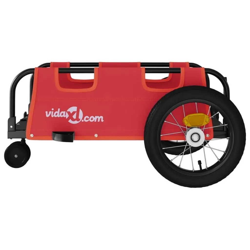 Bike Trailer Red Oxford Fabric and Iron 94181