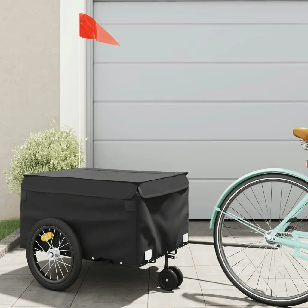 Bike Trailer Black 45 kg Iron 94108