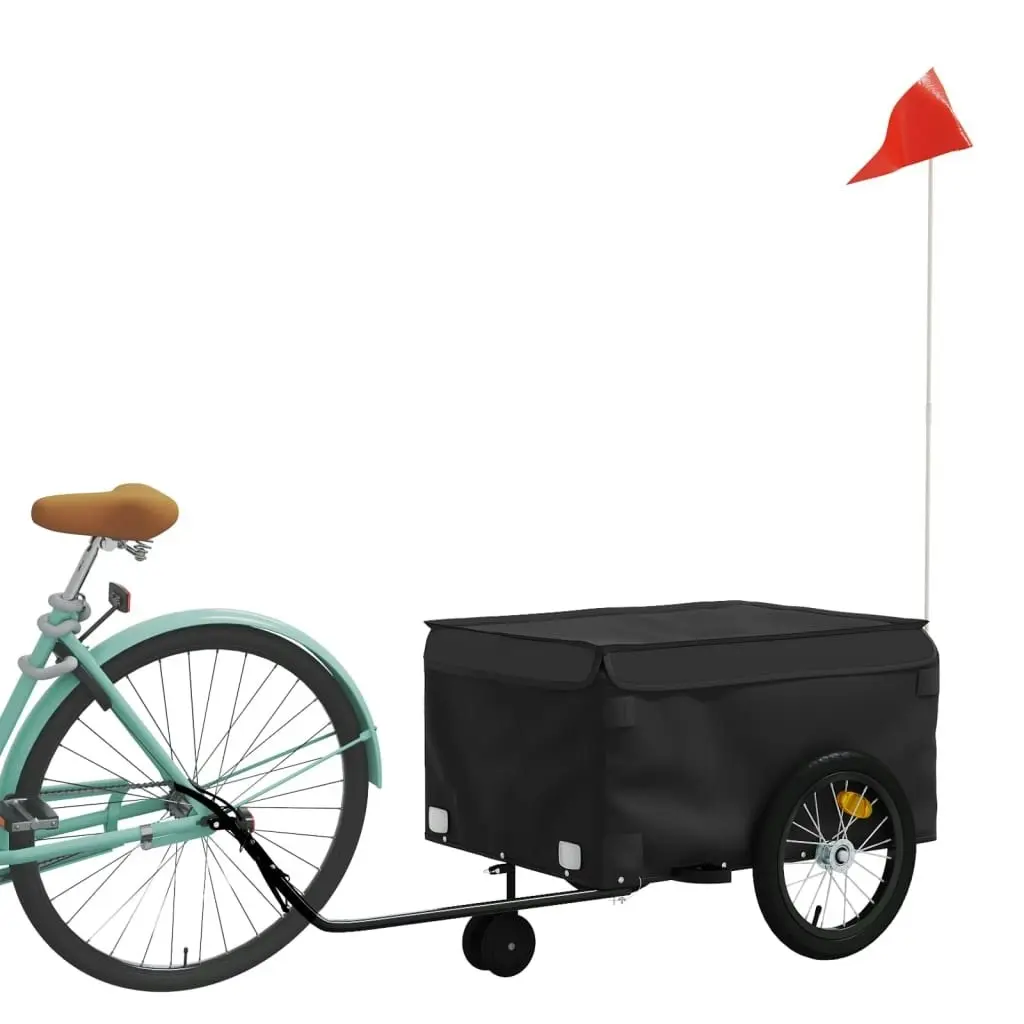 Bike Trailer Black 45 kg Iron 94108