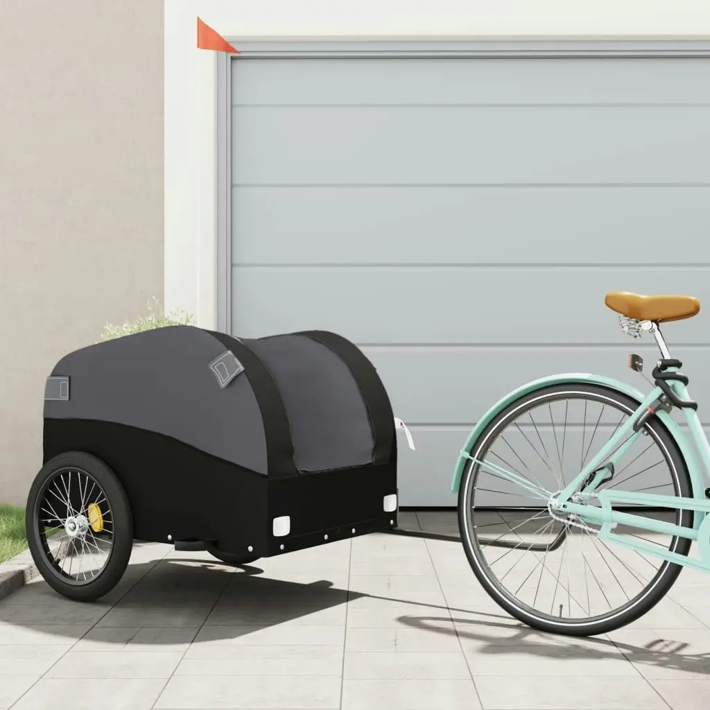 Bike Trailer Black 45 kg Iron 94136